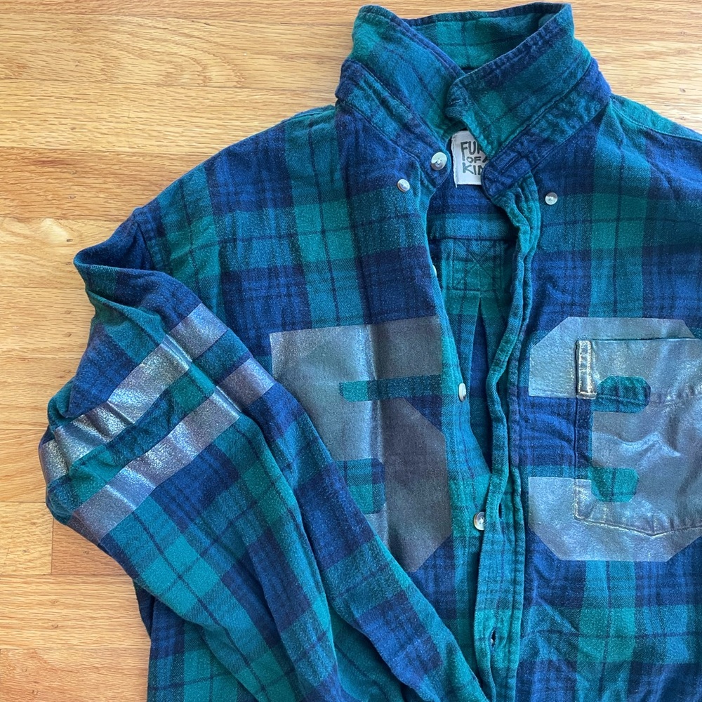 Vintage Custom Flannel Oversized Button Down Shirt